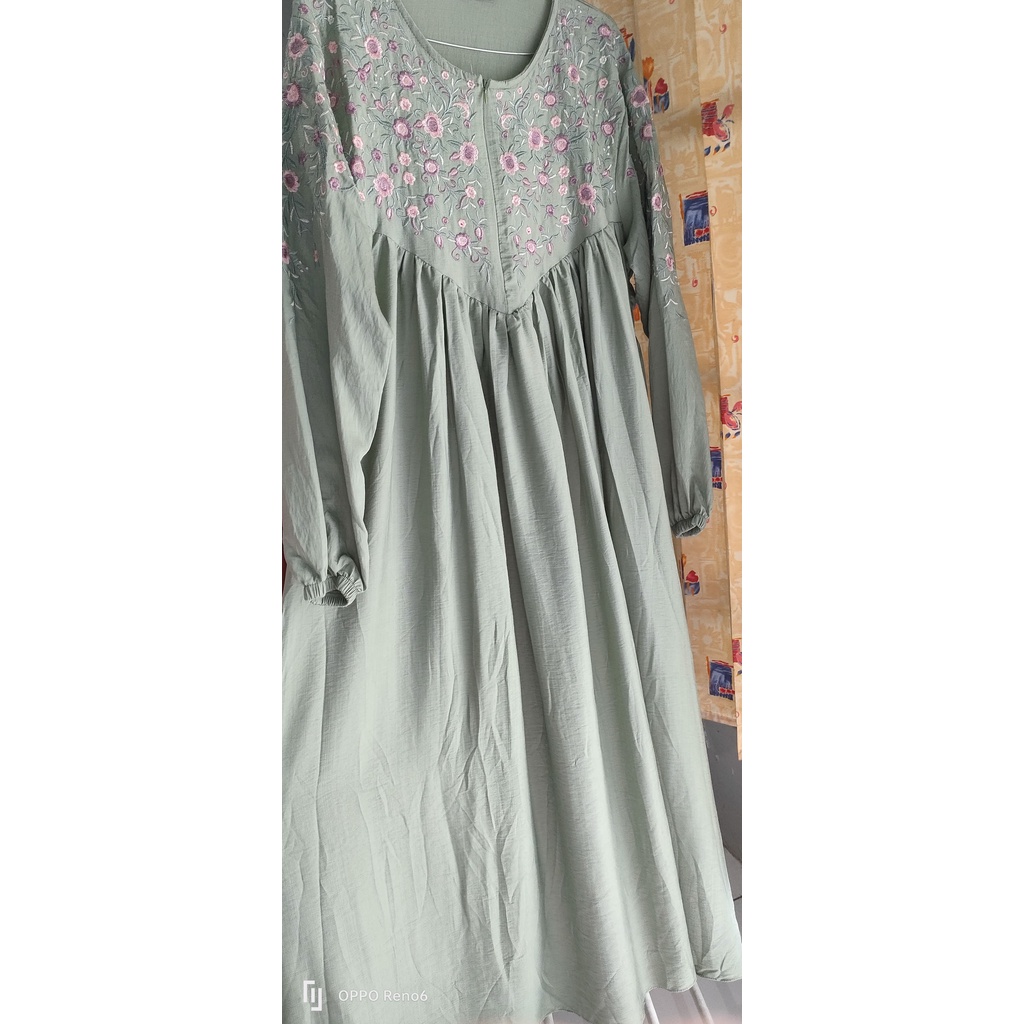 Gamis Bordir Katun Jepang Premium