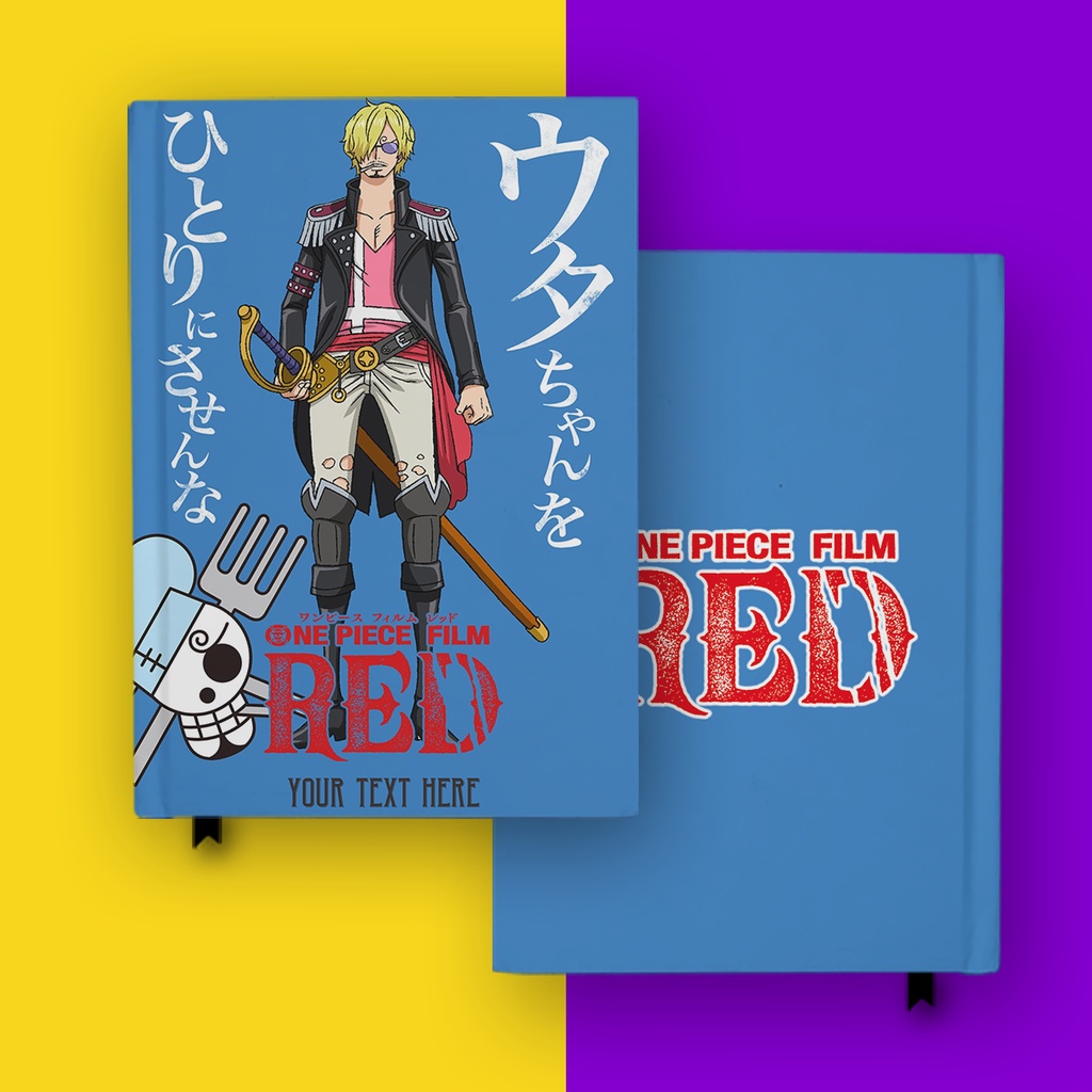 

Notebook Buku Sanji One Piece Red 4 Anime Manga Hardcover Custom DIary Jurnal Agenda A5 A6