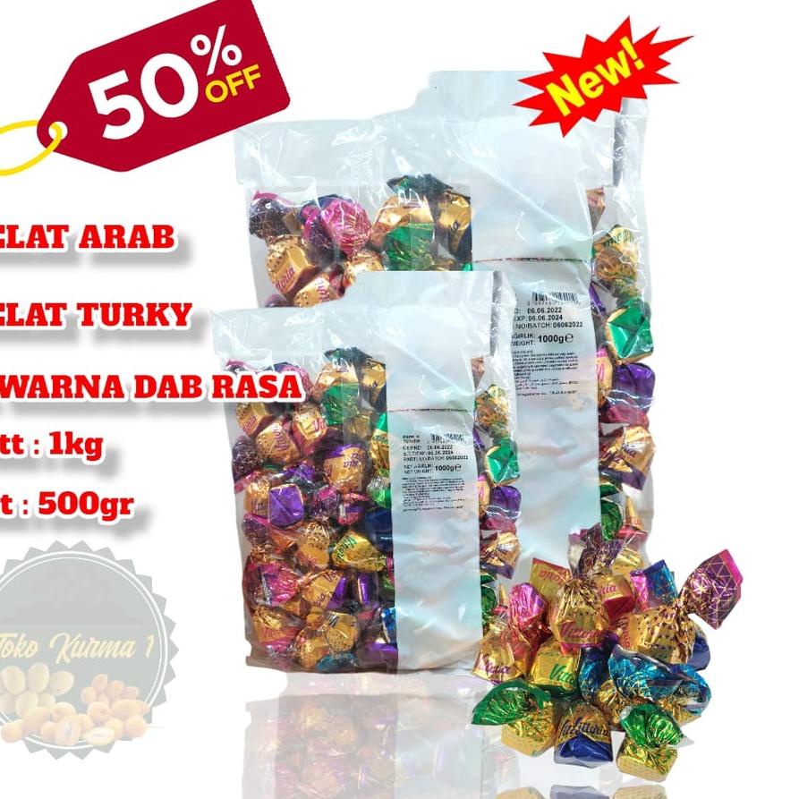 

Diskon[TD4]-Coklat / cokelat turky /VERONA/ COKLAT saudi, dll... coklat arab rasa mix ukuran 1kg