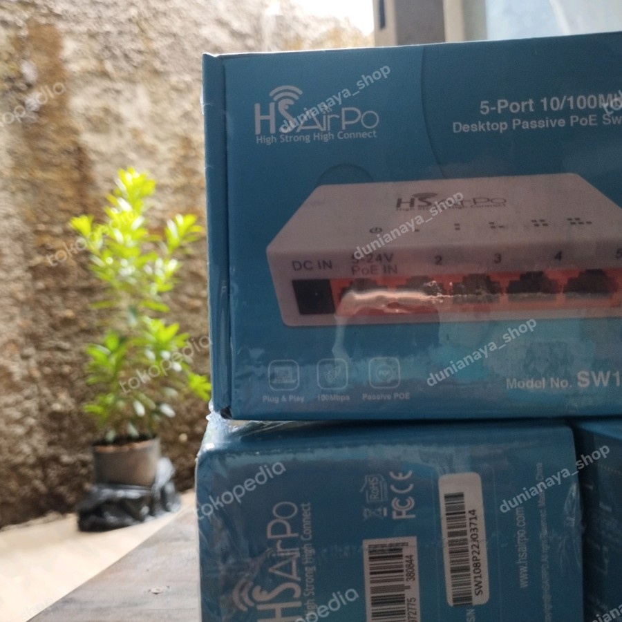 switch hub 5 port hsairpo sw105p