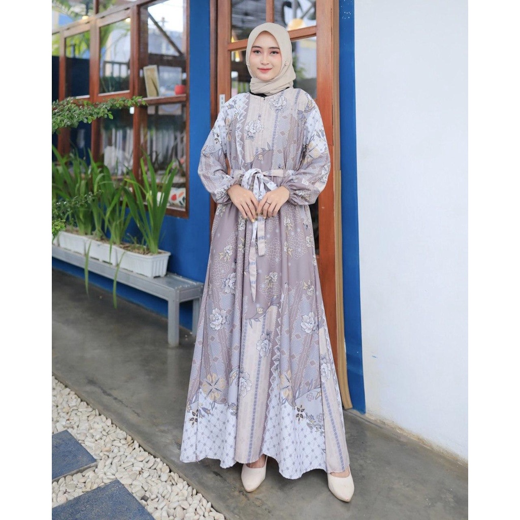 Dress Gamis Rona Diorsilky Bunga