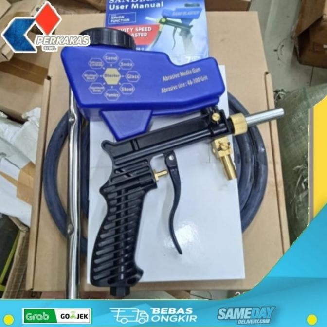 Sands Blaster Gun Set + Selang Alat Semprotan Penghilang Karat Cat