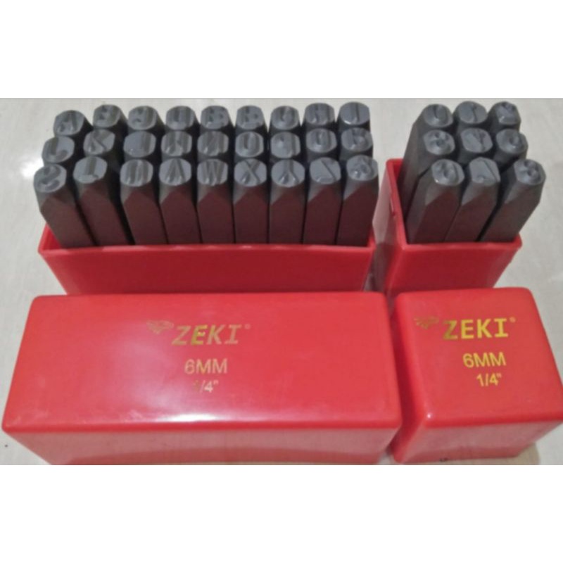Satu Set Ketok Angka dan Huruf 6 MM Zeki