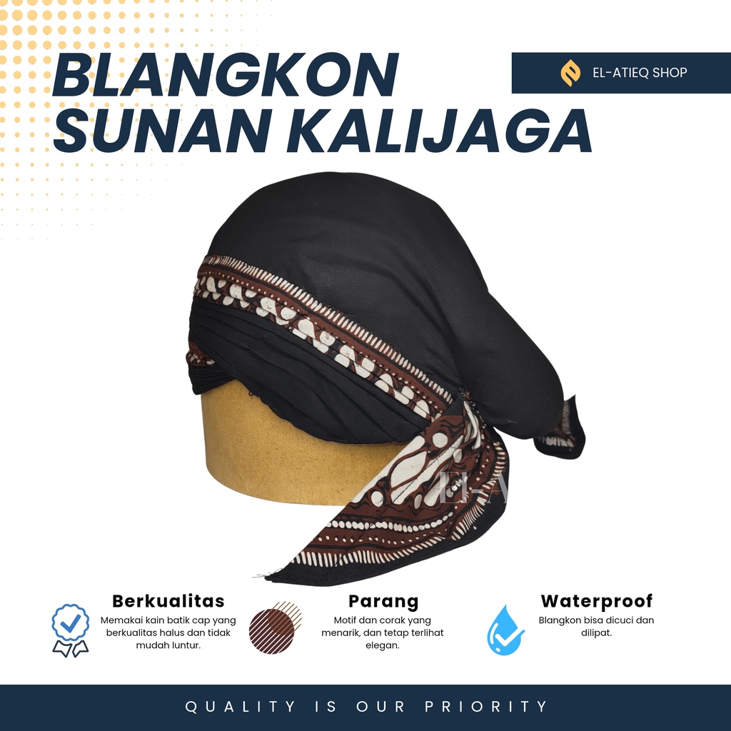 Blangkon Sunan Kalijaga Halus Belangkon Sunan Kalijaga Alusan Motif Parang Cuci Lipat