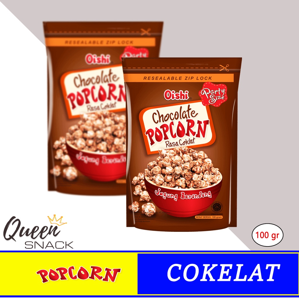 

Snack Oishi Popcorn Chocolate Jagung Brondong Rasa Coklat 100gr