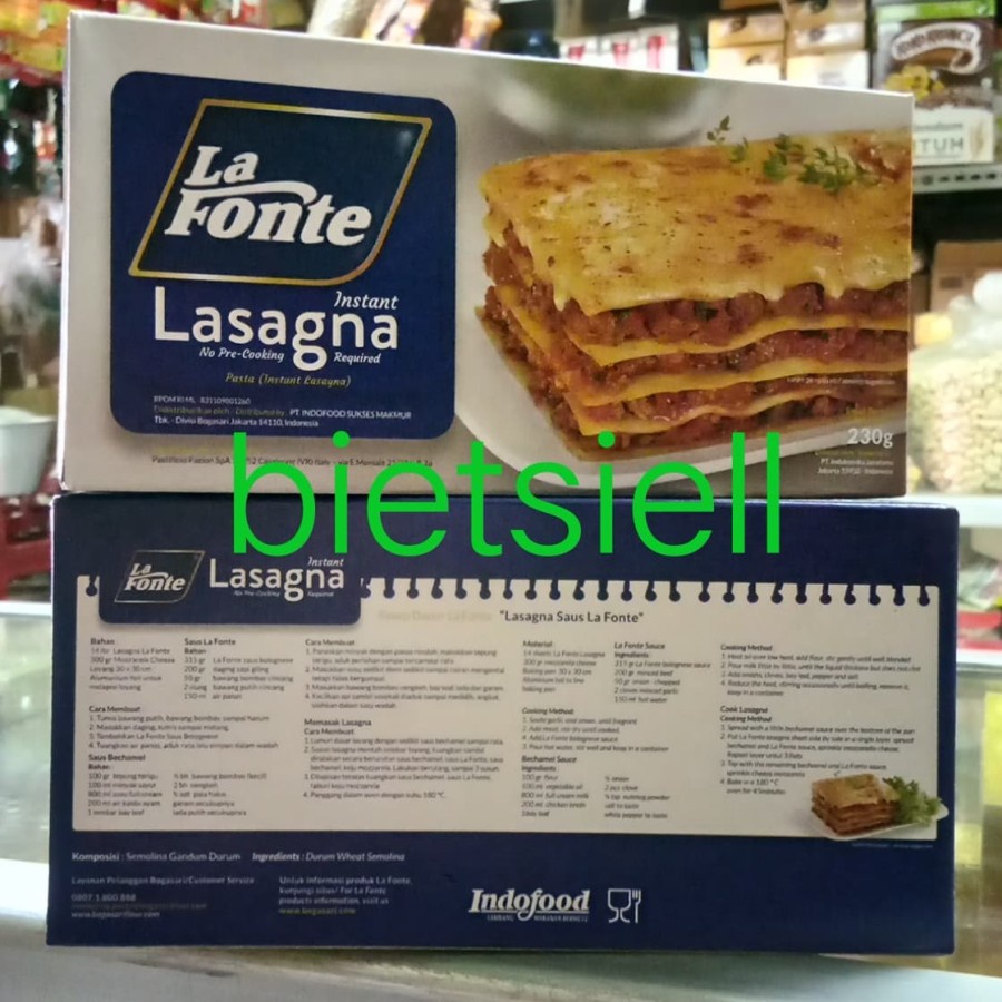 

La Fonte Lasagna 230 Gr Lafonte