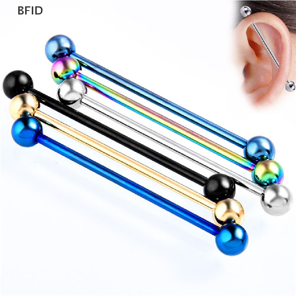 [BFID] Surgical Steel Industrial Bar Scaffold Ear Barbell Ring Wanita Perhiasan Bedah Baja Industrial Bar Scaffold Ear Barbel Cincin Wanita Perhiasan2018 Surgical Steel Industria