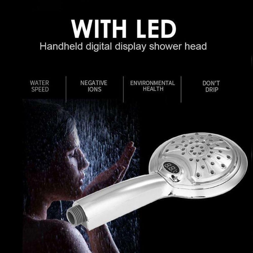 Populer Kepala Shower LED Aksesoris Kamar Mandi Baru Handheld Water Saving Sprayer