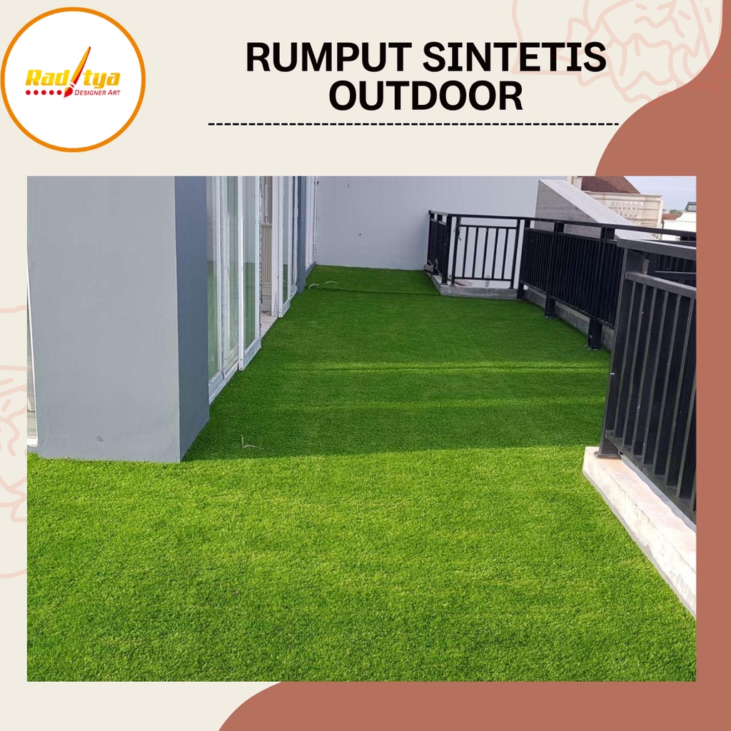 Rumput Sintetis 100x100 Tipe Jepang Tebal 3cm Untuk Outdoor Tahan Air