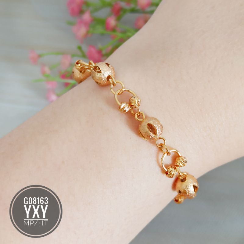 Gelang tangan Yaxiya bola jurai gold G08163