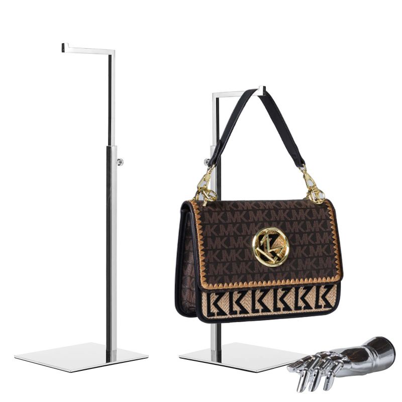 Gantungan Tas Aesthetic Stainless Rak Menampilkan Tas tangan Adjustable Gantungan Display Tas Hanging Bag Display stand