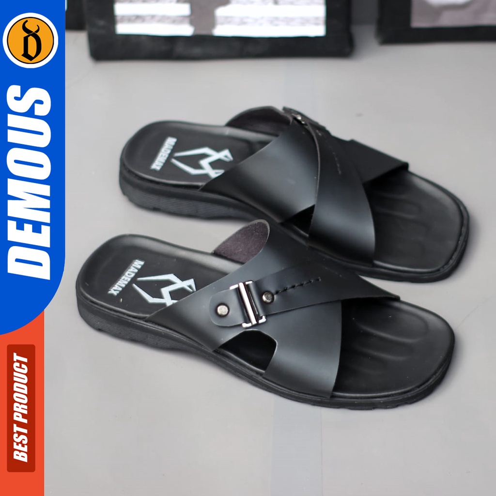 DEMOUS Juhi - Sandal Casual Slop Sendal Slide Pria