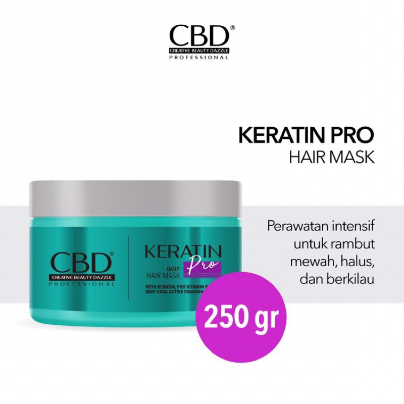 Jual CBD PROFESSIONAL DAILY KERATIN PRO HAIR MASK / 250GR | Shopee ...