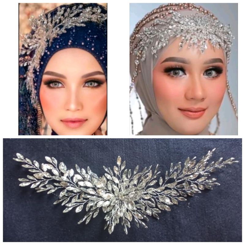 hiasan hijab / kpala /,hiasan rambut pengantin home made