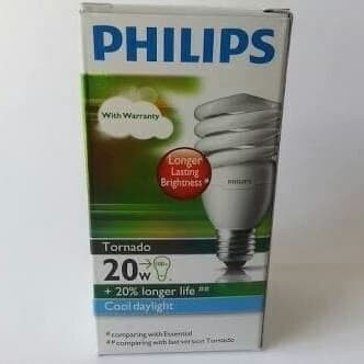 ✿ BISA COD✿ Lampu bohlam Philips Phillips tornado spiral 20w 20watt 20 watt