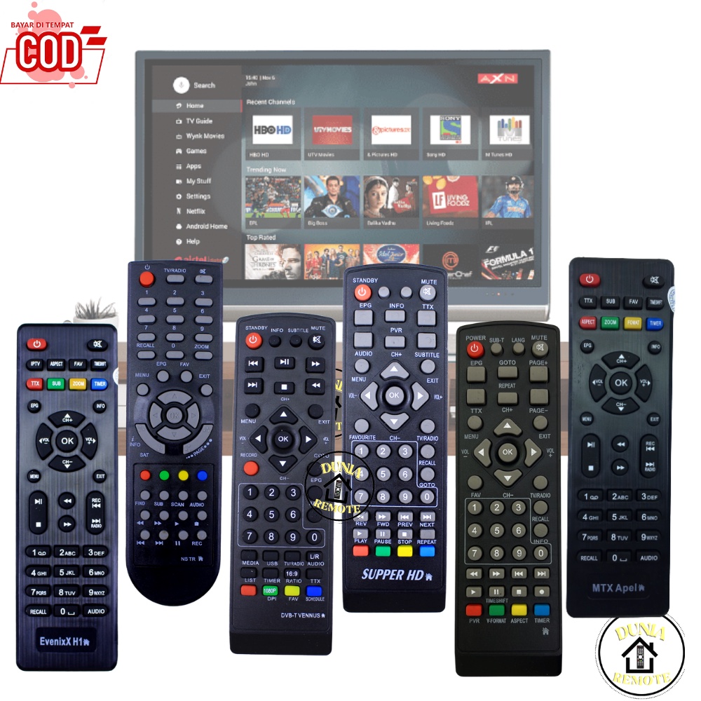 Remot Remote Set Top Box DVB T2Remote Control Receiver Matrix Infico Supper HD Multi STB series