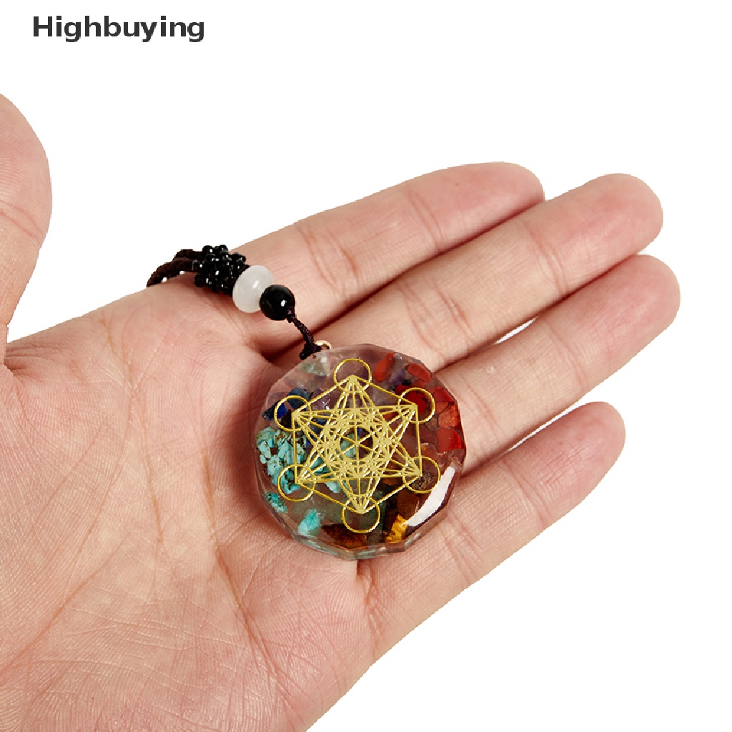 Hbid Liontin Energi Chakra Kristal Alami Energizing Orgonite Necklace Bawa Keberuntungan Glory