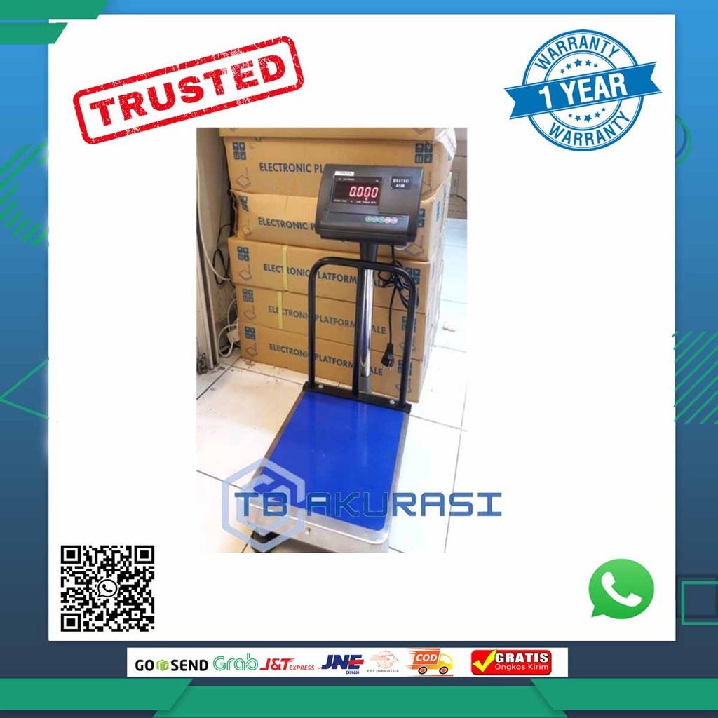 Timbangan Duduk Digital sayaki A12e + Pagar 75 kg 100 kg Lantai Barang Paket Ekspedisi Toko Beras Te