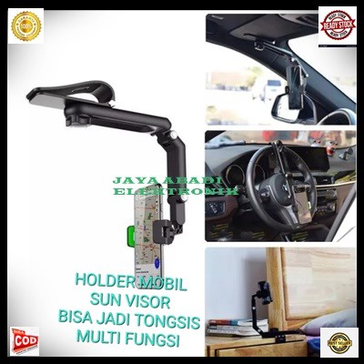 J463 HOLDER JEPIT !SUN VISOR MOBIL GPS CAR BREKET STAND TEMPAT HP GADGET HANDPHONE DASHBOARD CERMIN BRACKET STANDING PEGANGAN PENAHAN LEHER ANGSAPENJEPIT KACA MIROR MOUNT UNIVERSAL flexsible mobile soft tube jendela window BISA JADI TONGSIS MULTI FUNG