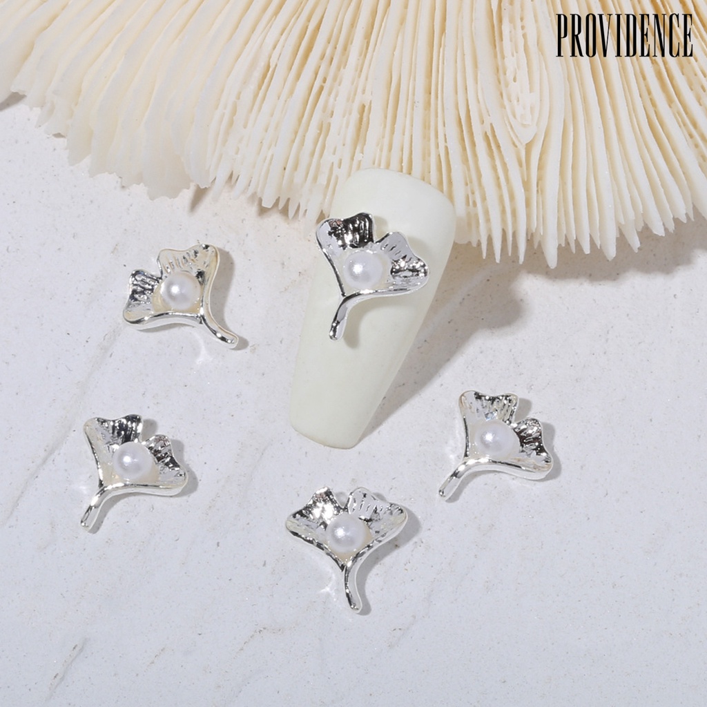 Providence 10Pcs Nail Art Alloy Tiga Dimensi Bersinar Tidak Jatuh Berkilau DIY Mini Nail Art Dekorasi Perak Busur Ornamen Kuku Salon Pasokan