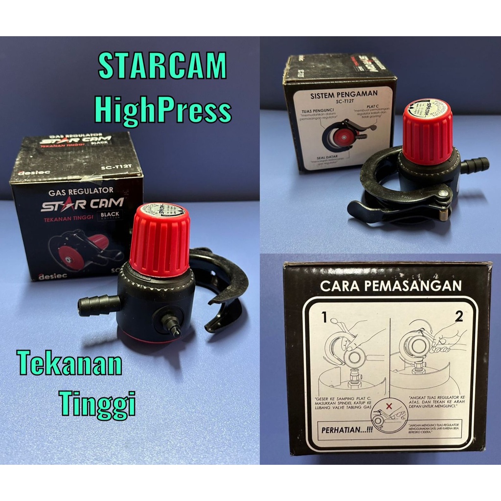 Gas Regulator LPG STAR CAM SC-T12T tekanan tinggi HIGH PRESSURE