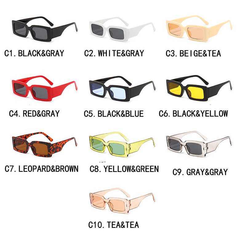 Korean Candy Color Fashion Wanita Frame Retro Fashion Kacamata Pria Wanita Vintage Warna-Warni Tebal Frame Kacamata Kaca Mata Perlindungan UV
