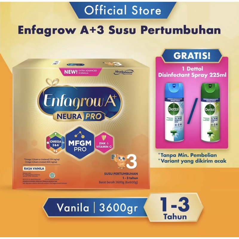 ENFAGROW A+3 SUSU FORMULA 1-3 TAHUN