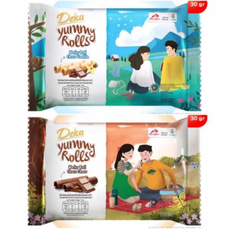 

DEKA YUMMY ROLLS 30GR WAFER DEKA WAFER ROL DEKA COKLAT