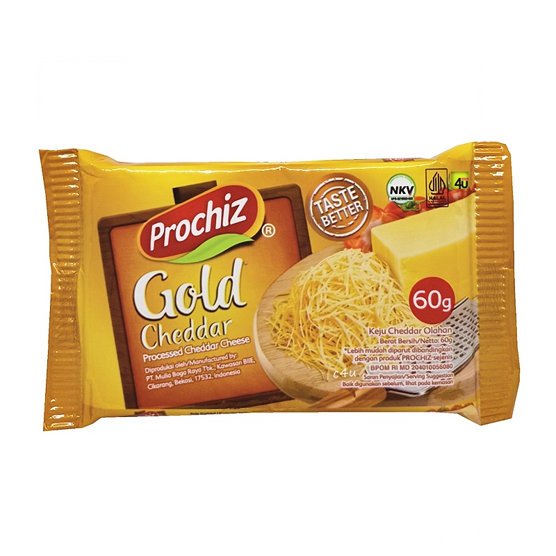 

Prochiz GOLD Cheddar - Keju Blok Mini - 60g