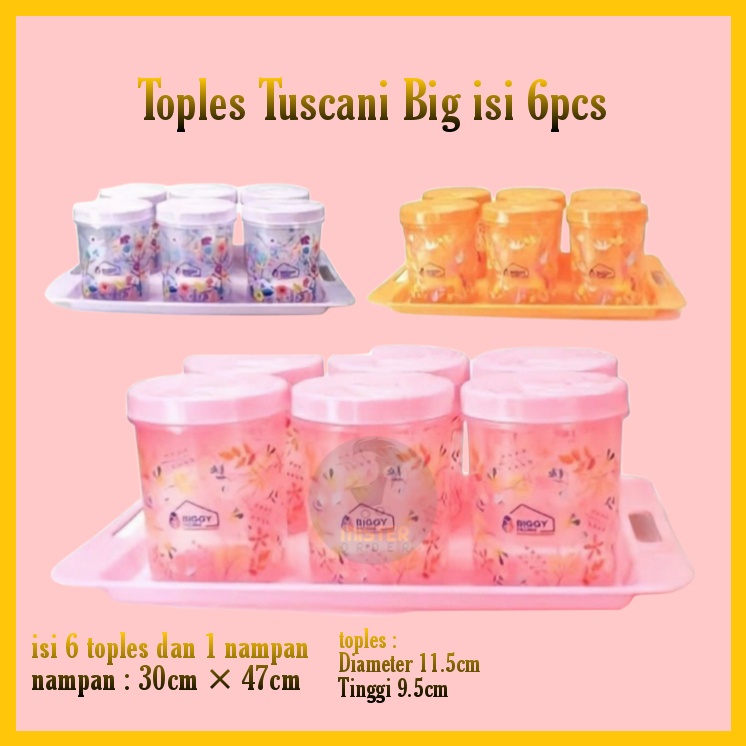 [COD] TOPLES TUSCANI BIG SMALL ISI 6PCS FREE NAMPAN