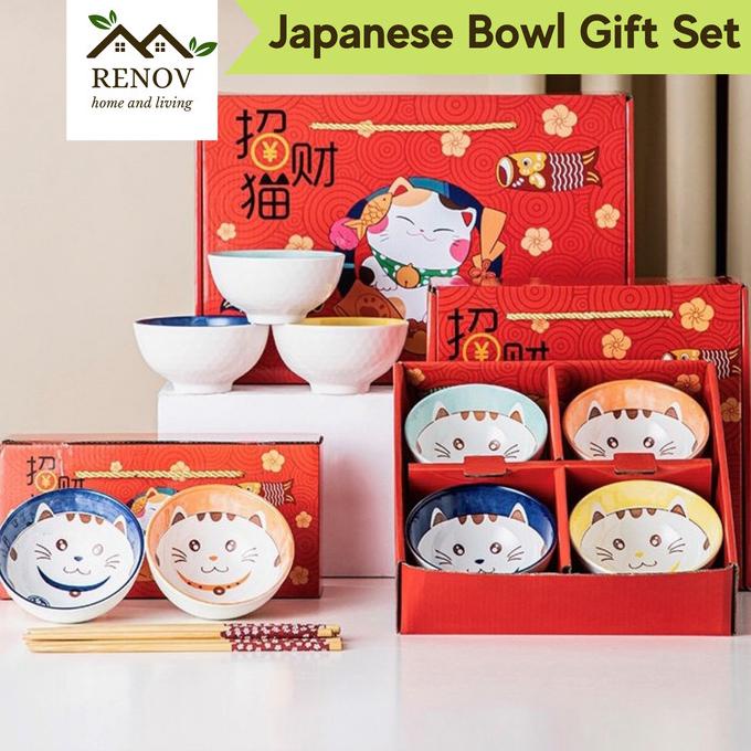 

MANGKOK KERAMIK JEPANG HAMPERS LEBARAN SOUVENIR Japanese Bowl Gift Set