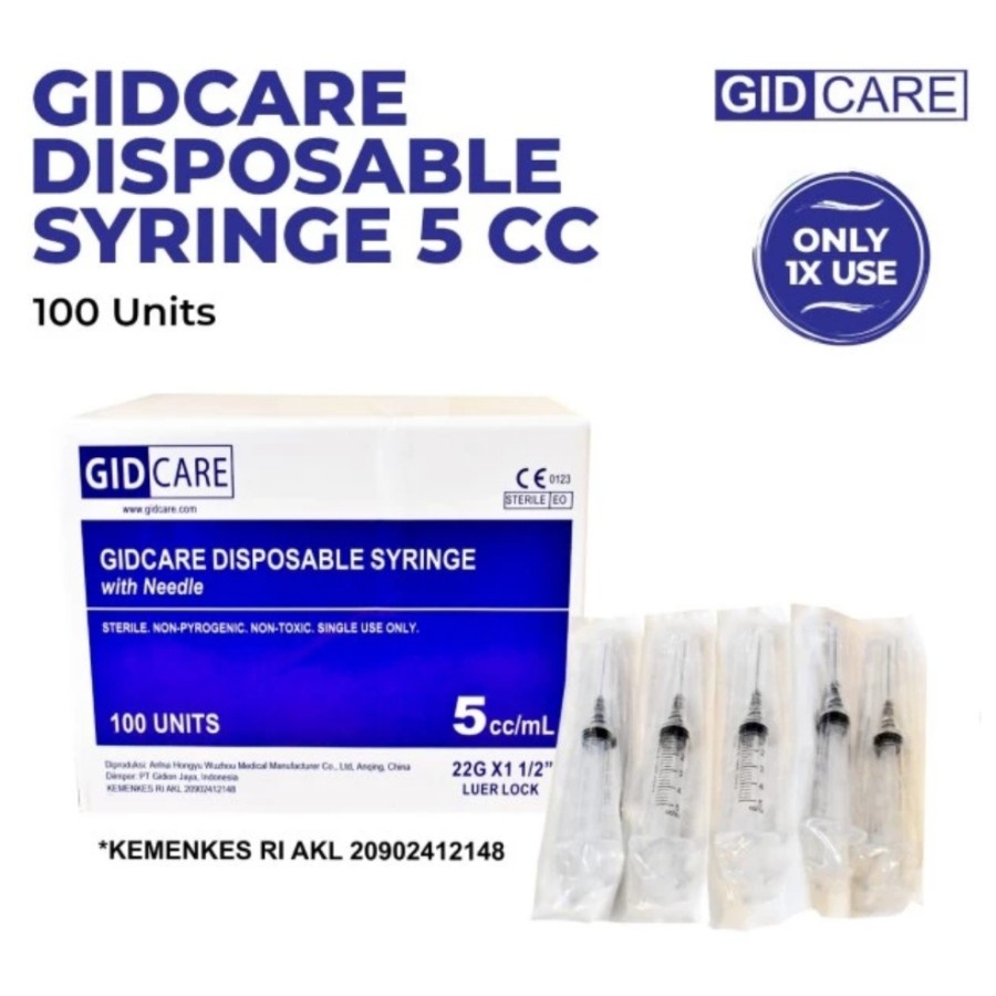 Spuit Disposable Syringe Onemed 1cc 3cc 5cc 10cc 20cc 50cc