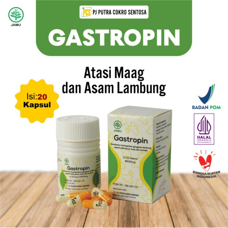 GASTROPIN-PCS- 20 Kapsul /obat maag/gangguan lambung/nyeri lambung