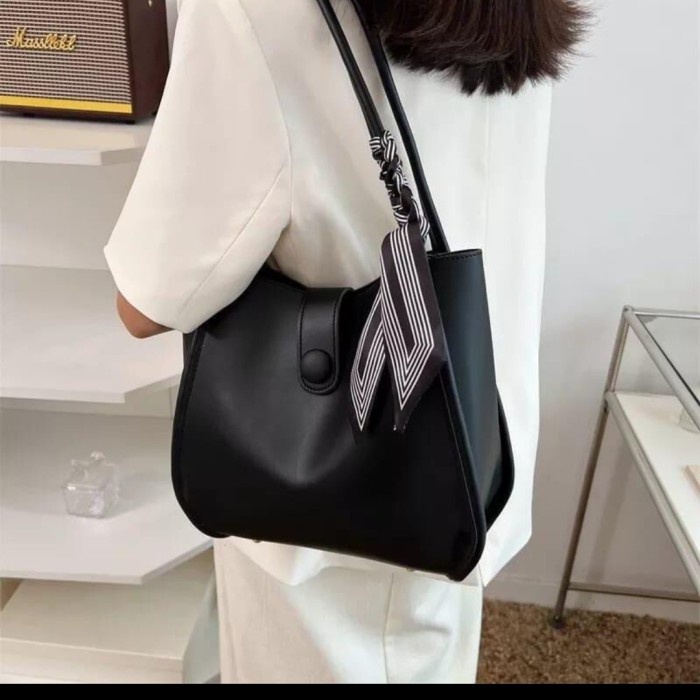 Tas wanita tote bag florida miniso/Tas kuliah/tas kerja/tas viral 202 - Putih