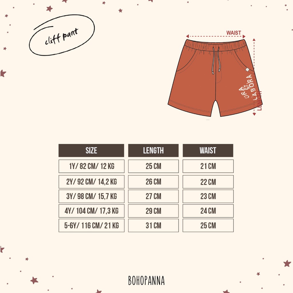Celana Pendek Anak Laki-Laki BOHOPANNA - CLIFF PANT