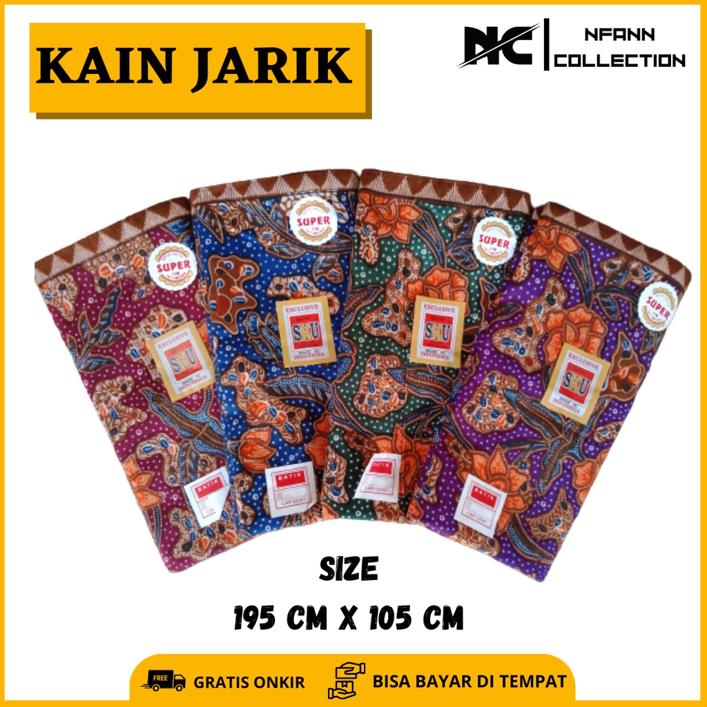 KAIN JARIK PANJANG BATIK HALUS TEBAL ASLI PEKALONGAN | JARIT ATAU KAIN SAMPING CUKIN PERLENGKAPAN ME