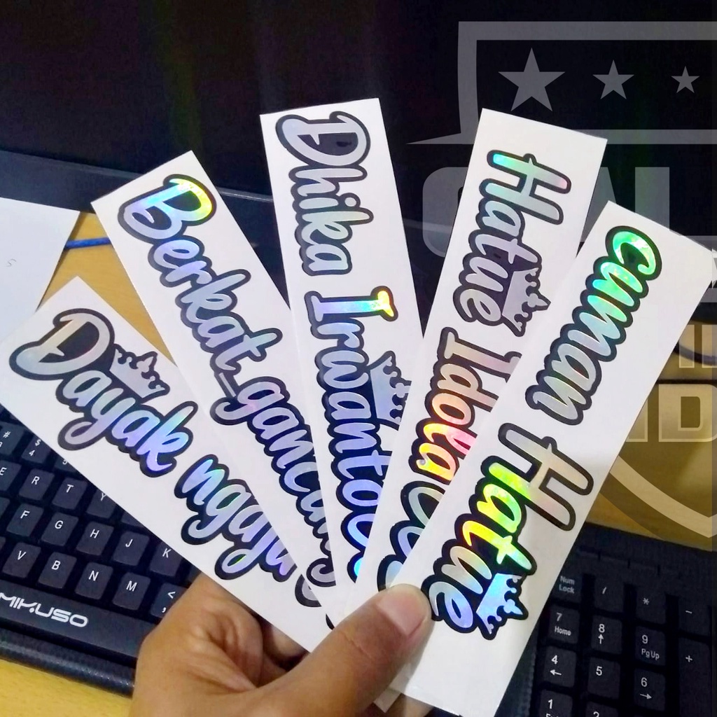 

Stiker MEDIA PLASTIK NAMA GRATIS BEBAS CUSTOM (REQUEST)