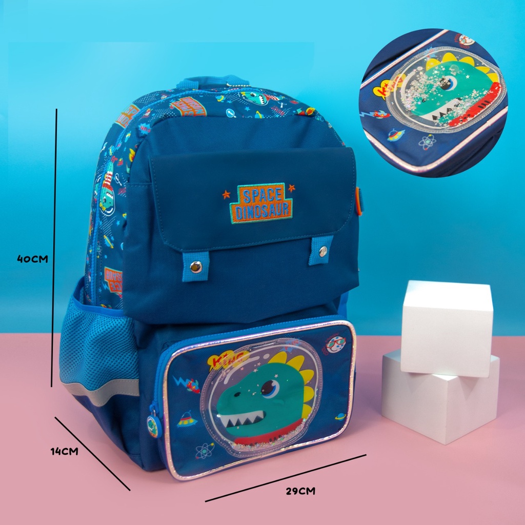 VEST TAS RANSEL ANAK BESAR UNTUK SD DINO/UNICORN/MERMAID U2065