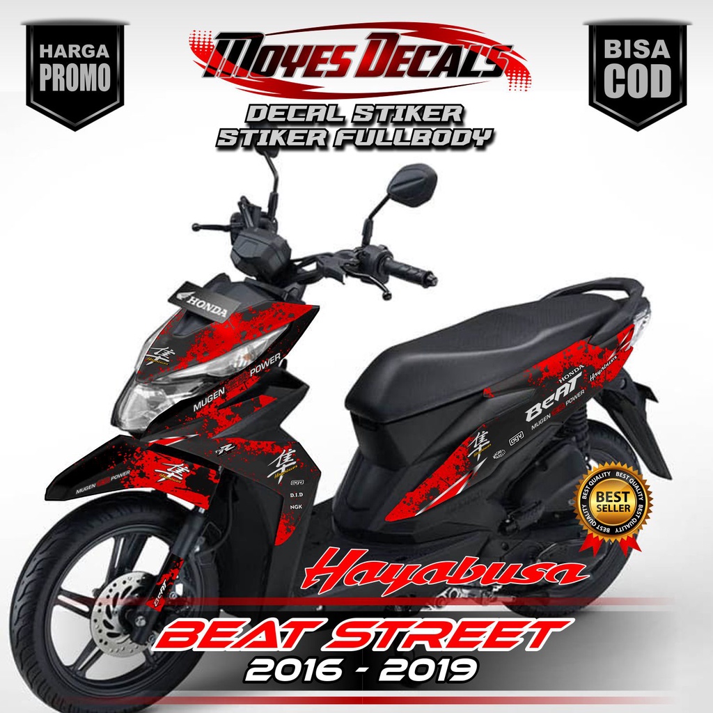 Bisa COD HAYABUSA Decal Beat Street Sticker Stiker Full Body Honda Beat Street Stiker Variasi Beat S