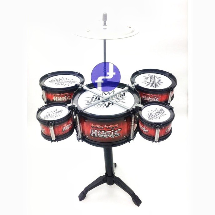 Gab Mainan Drum Anak Jazz Drum Lengkap / Drum Set Alat Musik Anak Edukasi