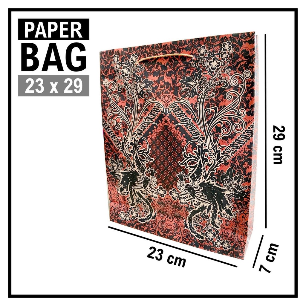 

PaperBag Batik - Kraft - 23cm x 7cm x 29cm