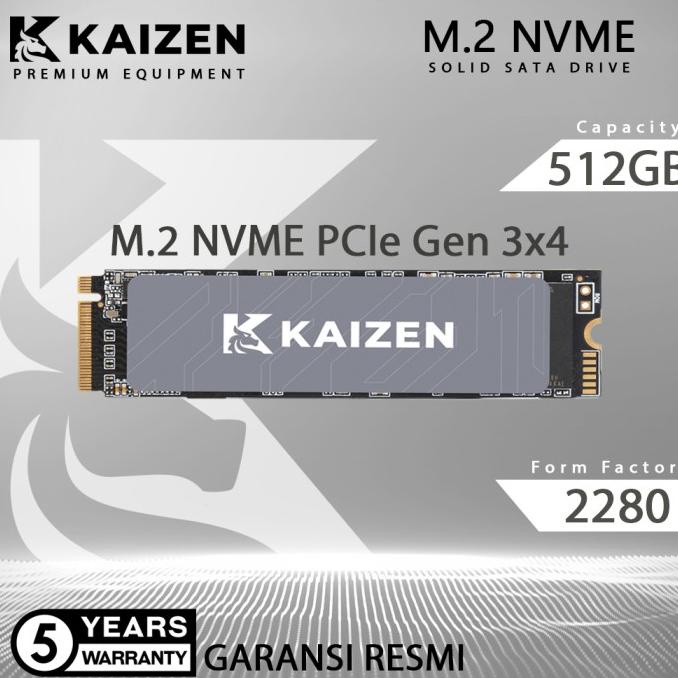 Ssd M2 Nvme / M.2 Nvme/ M2Nvme 512Gb Kaizen Resmi (Garansi 5 Tahun)