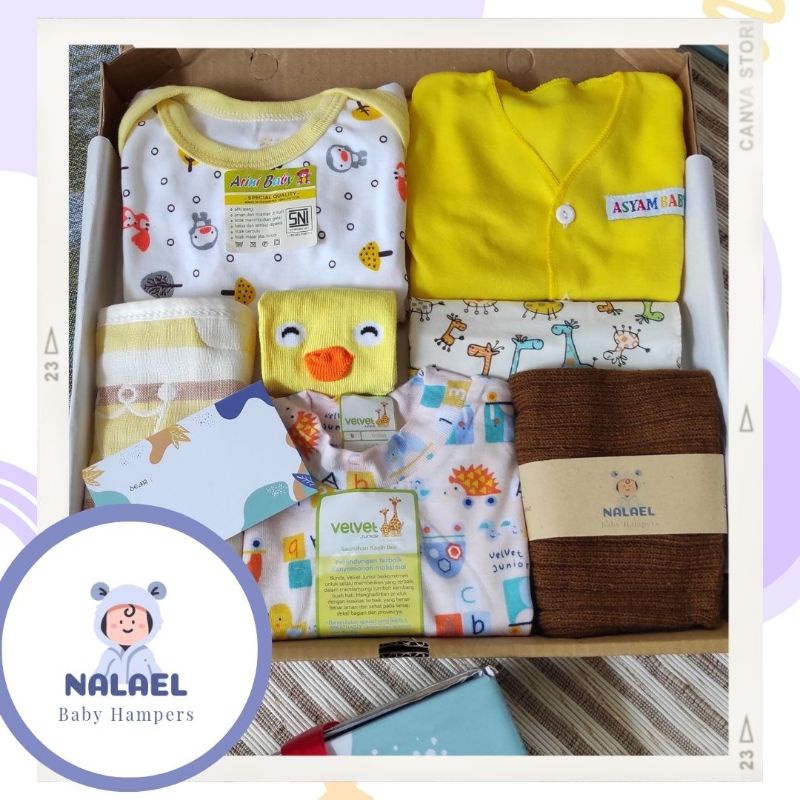 NALAEL Hampers bayi kado lahiran gift newborn cowo cewe unisex - GOLD (COD/Pay Later)