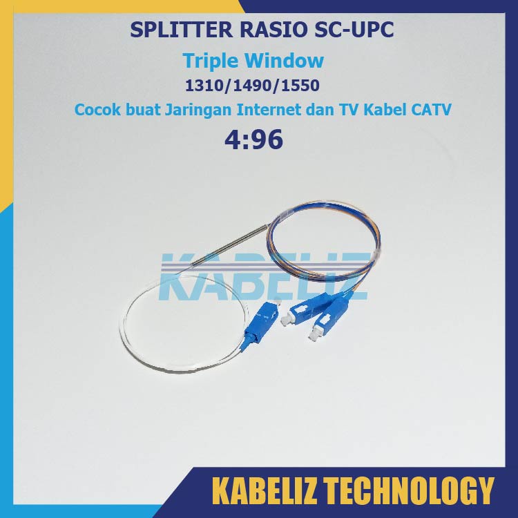 Splitter ratio 4:96 Three window spliter ratio 1x2  fbt splitter rasio 1:2 coupler ftth catv fiber optic sc upc murah