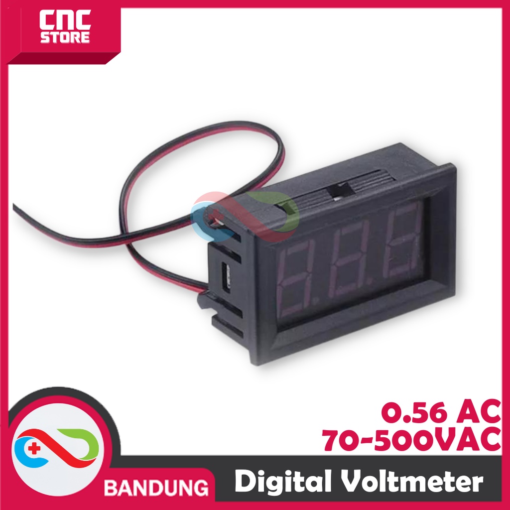 VOLTMETER DIGITAL 0.56 INCH 70-500V AC 2 WIRE