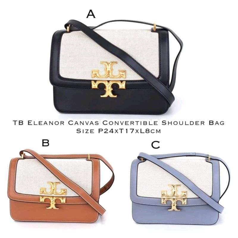 Tory Burch 79489 Eleanor Canvas Convertible Shoulder Bag Kobicha