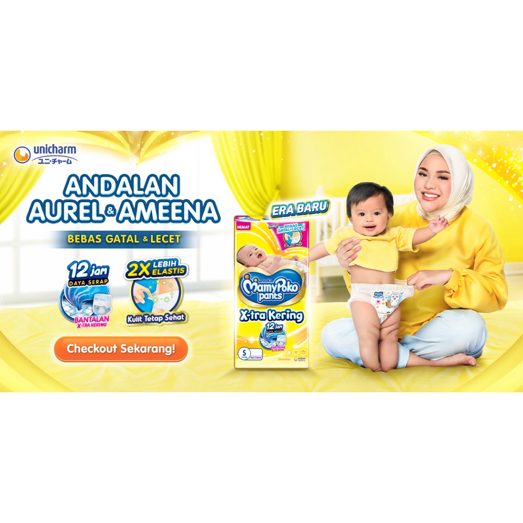 Popok MamyPoko Era Baru Xtra Kering Celana Pempers Anak Anti Bocor Murah Ukuran S/M/L/XL/XXL