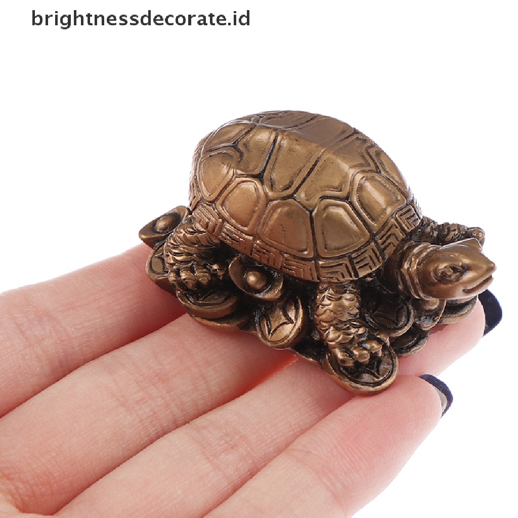 [Birth] Ornamen Resin Penyu Tembaga Ornamen Feng Shui Perabot [ID]