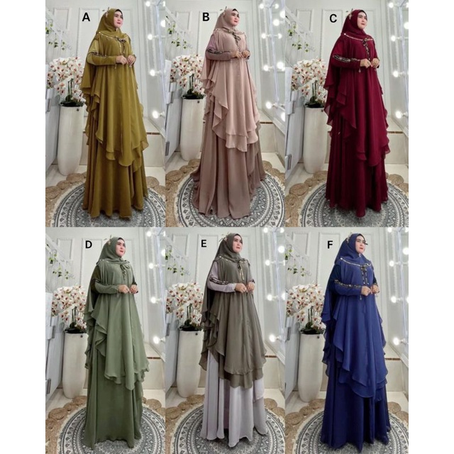 DRESS ISLAMNOHI COLOUR PREMIUM SET By Yodizen  Syari Dress Lebaran