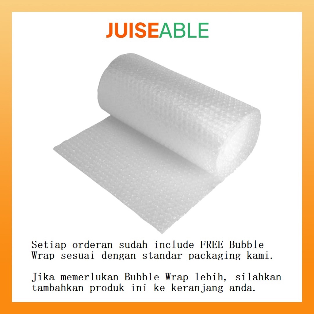 

Extra Bubble Wrap / Tambahan Bubble Wrap jika menggunakan jasa pengiriman selain GOJEK/GRAB